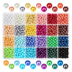 Atacado: Pérola 6mm ABS Inteira c/ Furo 100g (aprox.1000un) - comprar online