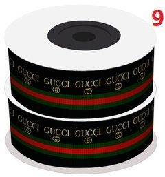 Fita de Gorgurão Estampada Marcas Famosas/Grife 38mm - Confraria das Artes