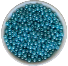 Atacado: Pérola 6mm ABS Inteira c/ Furo 100g (aprox.1000un)