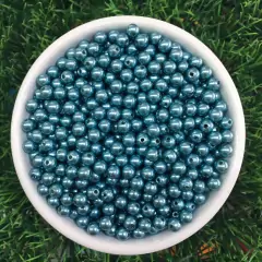Atacado: Pérola 8mm ABS Inteira c/ Furo 500g (aprox.2000un)