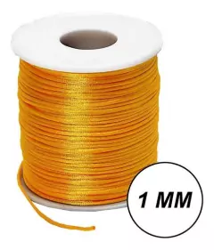 Fio Cordão Cetim Seda Rabo de Rato 1mm 100m Escolha sua cor