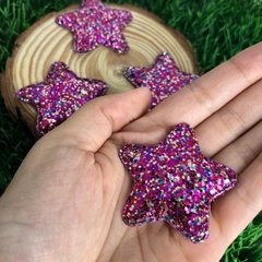 Aplique de Estrela com Brilho - Rosa Pink - comprar online