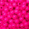 Miçanga Plástica Rosa Neon 10mm