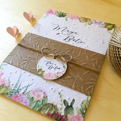 Convite Casamento Craft Light - 15X21cm - Papel Semente - MIMUS | Design ecológico 