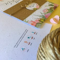 Convite Casamento Craft Light - 15X21cm - Papel Semente na internet