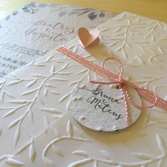 Convite Casamento Oliva 15X21cm - Papel Semente