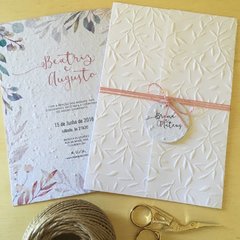 Convite Casamento Oliva 15X21cm - Papel Semente - loja online