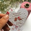 TAG PLANTÁVEL - PAPEL SEMENTE 6X5CM - CORAÇÃO - PERSONALIZADA
