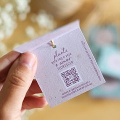 TAG PLANTÁVEL - PAPEL SEMENTE LIVRETO - 10X5CM - PERSONALIZADA na internet