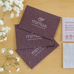 Cartão de visitas plantável - Papel Semente - 9x5cm