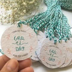 Imagem do TAG PLANTÁVEL - PAPEL SEMENTE REDONDA - 5,5 X 5,5cm PERSONALIZADA