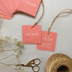 TAG PLANTÁVEL - PAPEL SEMENTE - 7X7CM - PERSONALIZADA - MIMUS | Design ecológico 