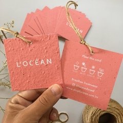 TAG PLANTÁVEL - PAPEL SEMENTE - 7X7CM - PERSONALIZADA na internet