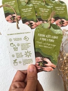 Imagem do TAG PLANTÁVEL - PAPEL SEMENTE OVAL 5X9CM - PERSONALIZADA