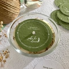TAG PLANTÁVEL PARA VELAS- PAPEL SEMENTE 6,5x6,5 cm - PERSONALIZADA