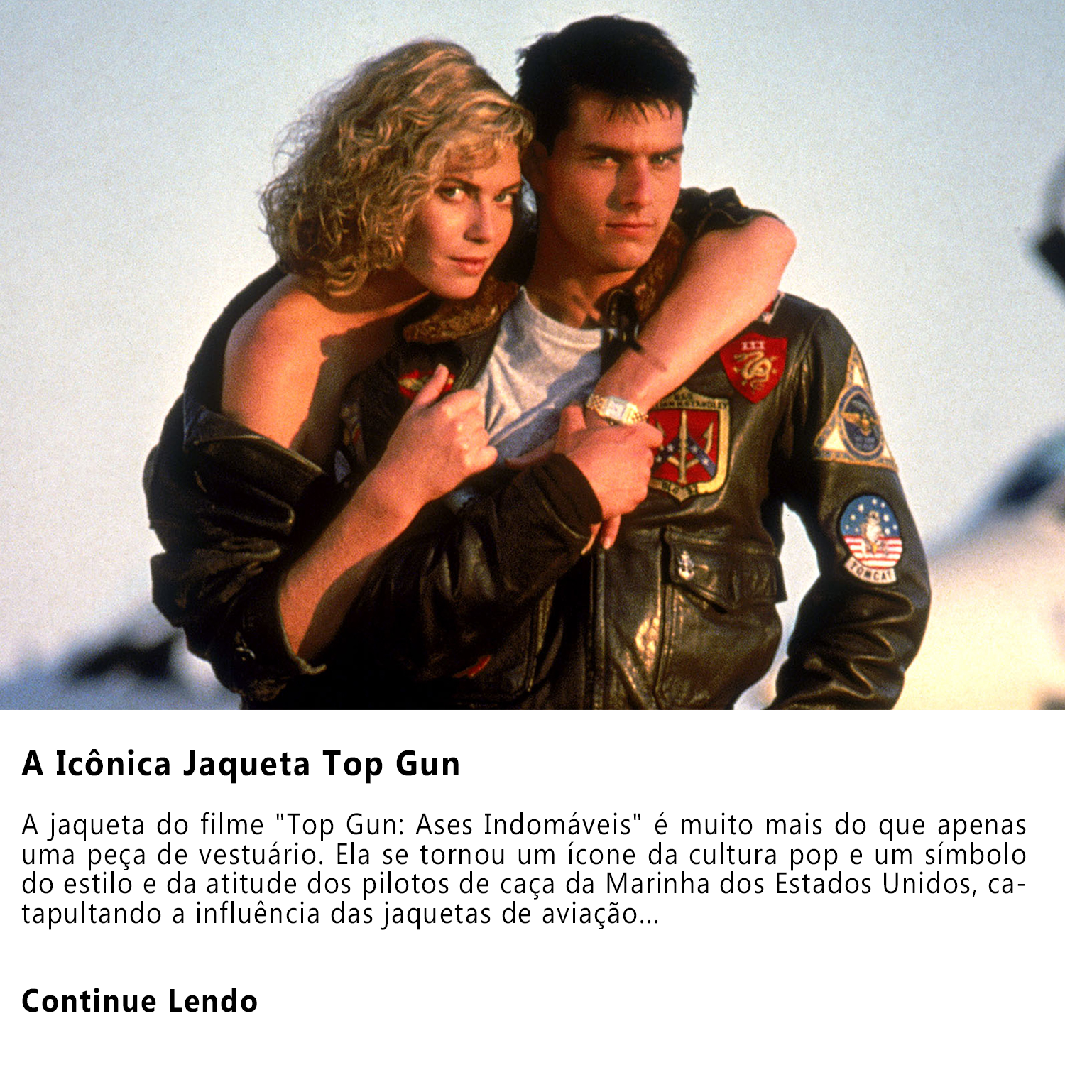 Tom Cruise veste sua icônica jaqueta g-1 top gun