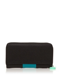 BILLETERA MEDIANA CON APLIQUE DE ACRILICO Y CORREA ESTAMPADA - comprar online