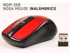 Mouse Noga NGM-358 rojo y negro