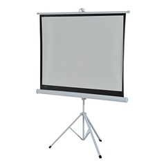 Pantalla Proyector Retráctil Techo Pared Lona Aula Casa Cine Salón con Trípode