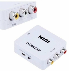 Conversor Rca A Hdmi Adaptador 1080p Camara Consola Play Led