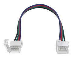 Conector Doble Para Tira Led A Presion Con Cable 5050 Rgb