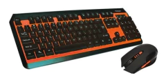 Kit de teclado y mouse gamer inalámbrico Noga NKB-40 Español de color negro y azull / naranja y negro - comprar online