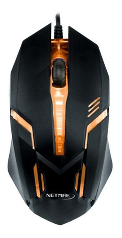 Mouse USB Gamer Netmak Flash Warrior Series Retroiluminado
