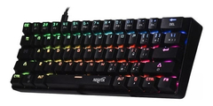 Teclado gamer Nisuta NSKBGZ61 QWERTY OUTEMU Red español España de color negro con luz RGB
