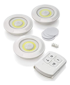Kit 3 Luces Led Bajo Consumo Control Remoto Cocinas Armarios