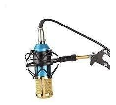 Micrófono Fifine F-800 condensador cardioide azul/dorado