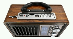Radio FM/AM Vintage Con Bluetooth/MP3/TF y Linterna Nisuta (NS-RV18) - PM Computacion