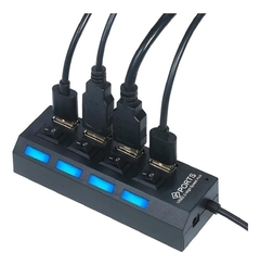 Hub 4 Puertos Usb Zapatilla Adaptador Multiplicador 2.0