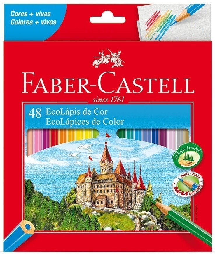 🎨 🖌 FABER-CASTELL LINEA ROJA CAJA CARTON 12 LAPICES DE