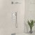 HANSGROHE Showerselect 15736400 + 01800180 Válvula de vidrio para instalación empotrada para 3 funciones - CORTES