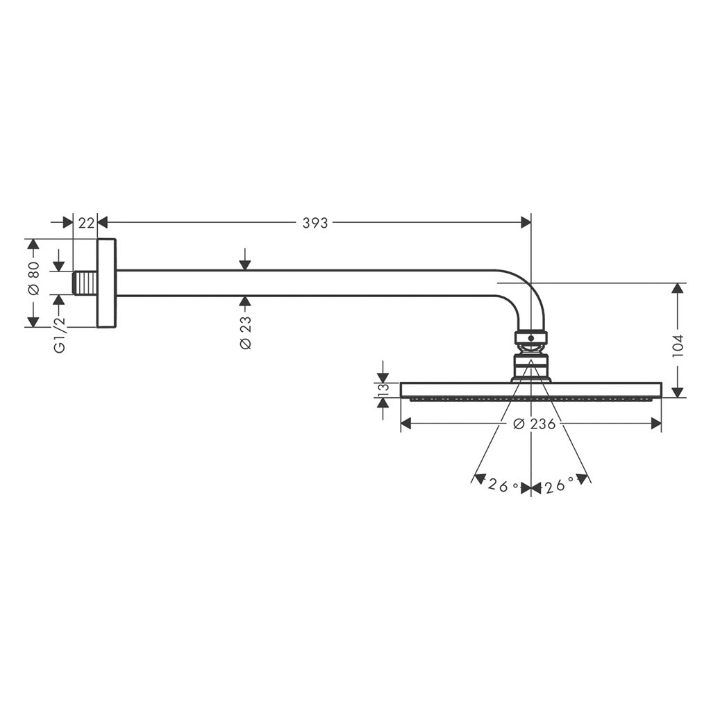Hansgrohe Duchas Fijas: Raindance S, 1 Tipo De Aspersión, Ref. 04342000