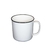 Mug Blanco c/Borde Negro 9x9cm Cerámica