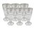 Set x 6 Copas Milkshake de Vidrio con Borde Dorado 8x18cm