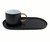Taza con Bandeja de Cerámica Negra Asa Gold 27cm
