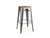 Banqueta Tolix matte con asiento dark wood - comprar online