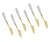 Set x 6 Cuchillos de Acero Dorado
