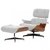 Sillón Miller con Ottomano Negro - La Luceria