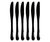 Set x 6 Cuchillos de Acero Negro