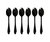 Set x 6 Cucharas de Acero Negro