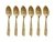 Set x 6 Cucharas de Acero Dorado Mate 20cm