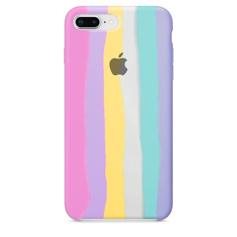 Capa de Silicone para Iphone 7/8 Plus Arco Iris