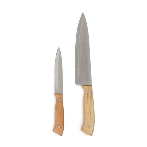 Tabla de bamboo con set de cuchillos