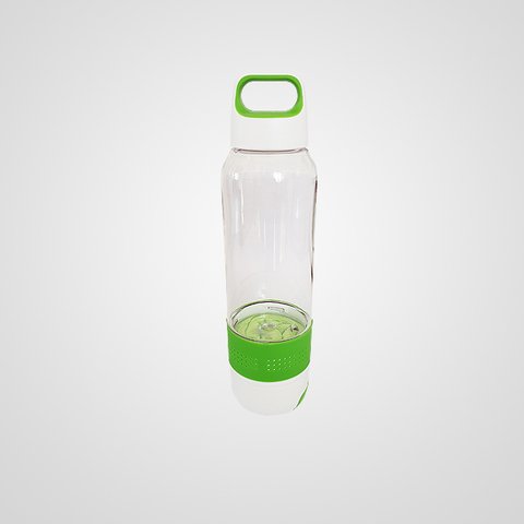 Botella PVC cristal con toalla de microfibra y apoya cel.