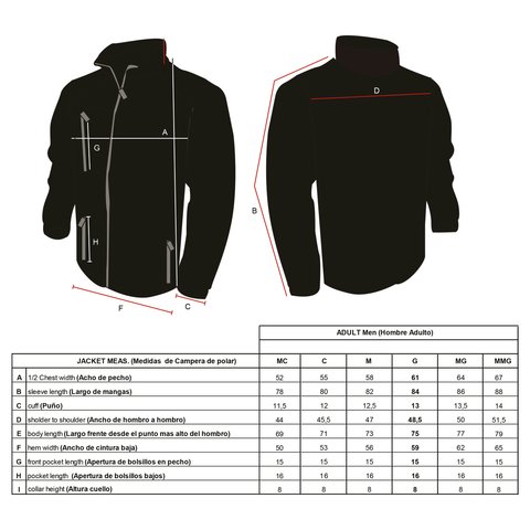 Campera Jacket Full Zipper Cardon