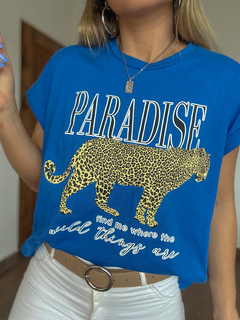 Remera Paradise Azul en internet