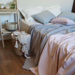 Mantas/ Pie de Cama Tusor de Lino - tienda online